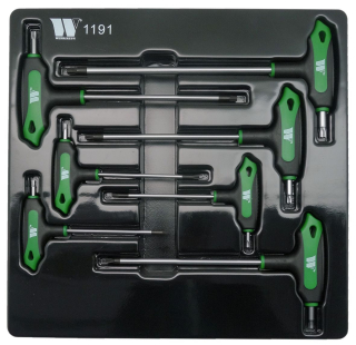 7-dílný set L-rukojeť Torx T10-T40, S2, WELZH