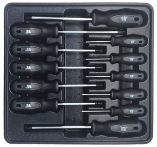 Sada 12-ti šroubováků Torx T6-T45 , WELZH