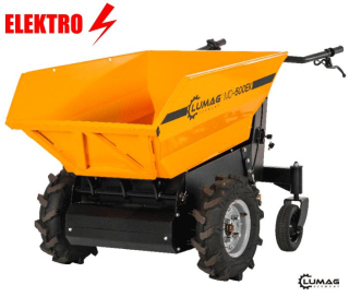Elelektrický kolový minidumper MD 500 EK, 1000 W, nosnost 500 kg Lumag