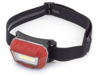 Lampa čelovka LED, vysoký jas 300 lumenů - 2 úrovně, USB nabíjení, hands-free senzor, 3 W, Welzh
