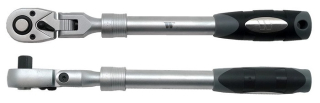 Ráčna teleskopická 3/8" 72 zubů, s výkyvnou hlavou, s přepínací páčkou a vyhazovákem, 240-340 mm, Welzh
