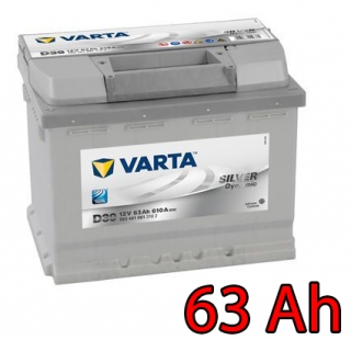 Baterie VARTA SILVER Dynamic 63 Ah / 563401/ D39