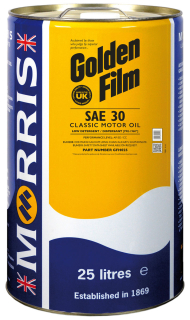 Morris Golden Film SAE 30 Classic Motor Oil, 25l