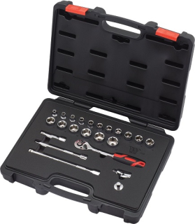 Gola sada 3/8", standardní hlavice, CrV, 23 dílů, Welzh