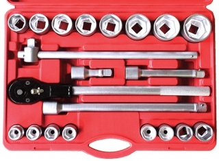 Gola sada 3/4", 12-ti hran 19 - 50 mm, CrV, 20 dílů, Welzh