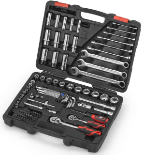 Gola sada palcová 1/4", 3/8", 92 dílů, CrV, pro opravu anglických aut a motorek, Welzh