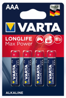 Tužková baterie LONGLIFE MAX POWER 4 ks, typ micro AAA, 4703 VARTA