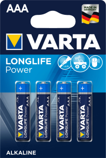 Tužková baterie, mikrotužková baterie LONGLIFE POWER 4 ks, typ micro AAA, 4903 VARTA