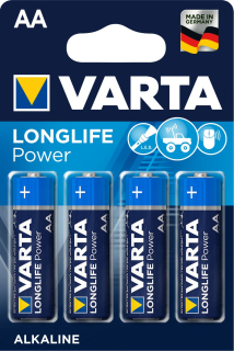 Tužková baterie LONGLIFE POWER 4 ks, typ AA, 4906 VARTA