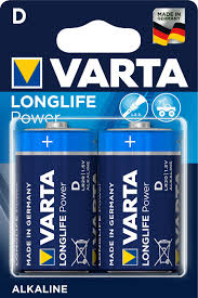 Tužková baterie velká mono LONGLIFE POWER 2 ks, typ D, 4920 VARTA (buřt)