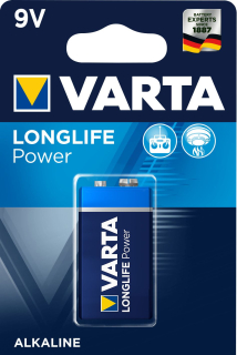 Baterie 9V LONGLIFE POWER 1 ks, typ E-Block 9 V, 4922 VARTA