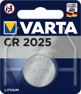 Knoflíková baterie CR 2025 VARTA - lithiová baterie