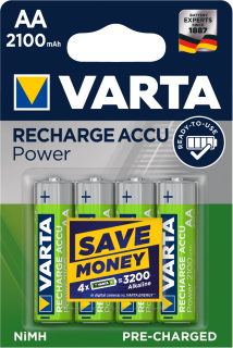 VARTA nabíjecí baterie POWER 4 ks - Ready To Use 2.100 mAh, 56706, typ AA