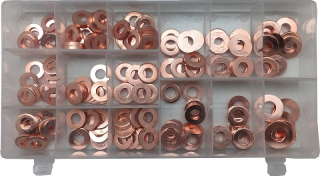 Sada měděných podložek pod vstřikovače Common Rail, 150 kusů, Welzh