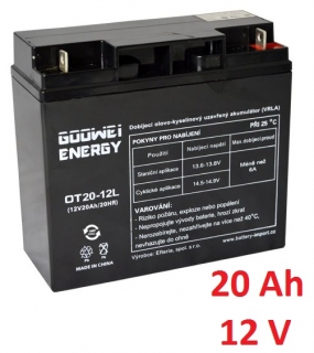Trakční baterie (GEL) OTL 20 Ah , 12 V , kontakty L1 , GOOWEI ENERGY