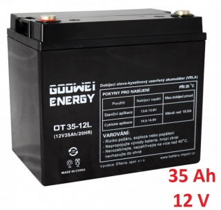 Trakční baterie (GEL) OTL 35 Ah , 12 V , kontakty B1 , GOOWEI ENERGY