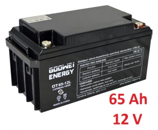 Trakční baterie (GEL) OTL 65 Ah , 12 V , kontakty T3 , GOOWEI ENERGY