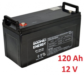Trakční baterie (GEL) OTL 120 Ah , 12 V , kontakty T3 , GOOWEI ENERGY