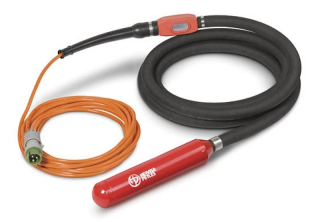 Vysokofrekvenční ponorný vibrátor, ohebná hřídel 5 m, vibrační hlavice 42 mm AV 425 HERVISA PERLES