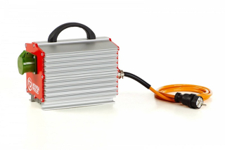 Elektronický měnič frekvence a napětí pro ponorné vibrátory betonu, 230V, výkon 1,1 kVA, 1 zásuvka VOLTO 230 V HERVISA PERLES