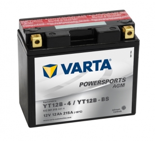 Motobaterie VARTA POWERSPORTS AGM 12 Ah , 12 V , 512 901 , YT12B-BS