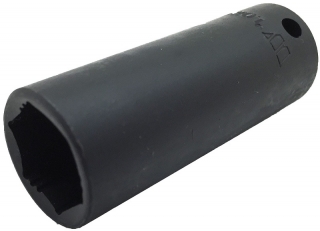 Nástrčná hlavice CrMo tvrzená 3/8", Lok-TYP, 6-ti hran, 17 mm, prodloužená, Welzh