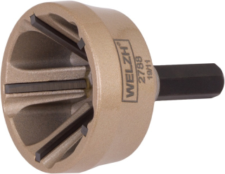 Přípravek na stržení, broušení hran a odstraňování otřepů na kulatinu, závity, šrouby a matice 13-36 mm, Welzh