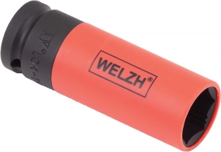 Hlavice nástrčná na šrouby kol s plastovou krytkou, Lok-TYP, 6-ti hran, 21 mm, Welzh