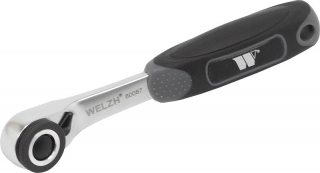 Mikro ráčna 1/4" na bity, ultra tenká, CrV, s přepínací páčkou a vyhazovákem, Welzh