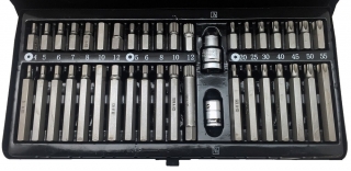 Sada bitů 1/2" a 3/8", Inbus, Torx a XZN, CrV, 40 dílů, Welzh