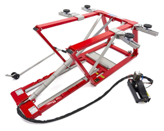 Mobilní 2,5 tunový hydraulicko-pneumatický výškově nastavitelný auto-zvedák , 270 kg