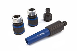 Zahradní sada trysky a adaptérů pro hadice, 4 - dílná sada, 1/2" a 5/8", HYUNDAI - VÝPRODEJ
