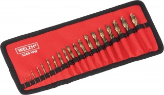 Vrtáky broušené, HSS-Co 1.0-10 mm, sada 19 dílů, Welzh