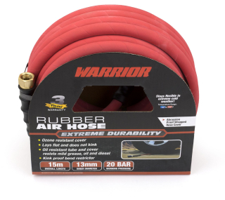 Gumová tlaková vzduchová hadice Warrior™ 3/8'' x 10 m, 300 PSI (20 baru), Welzh