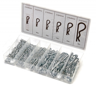 Závlačky pružinové 2,4 - 4 mm , sada 150 kusů