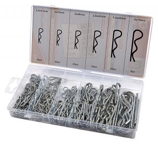 Závlačky pružinové 2,4 - 4 mm, sada 150 kusů