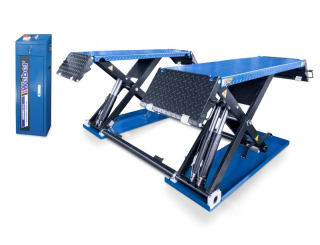 Mobilní 3,5 tunový nůžkový hydraulicko-elektrický auto-zvedák, Weber EXPERT SH-3500, 400V