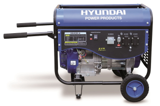 Jednofázová benzínová elektrocentrála, stavební benzínový generátor, 4 kW, systém AVR, HG4000-A HYUNDAI - VÝPRODEJ