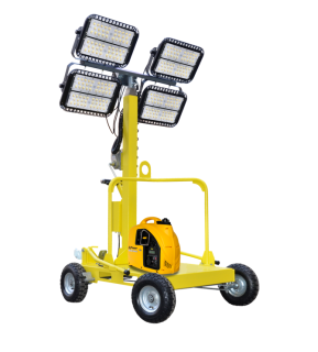 Mobilní osvětlovací věž, světelná věž LT800-LED, 800 W LED, 12500 lumenů, 4 x 200 W, 2500 m2, HYUNDAI