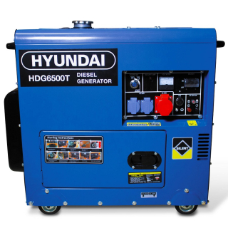 Třífázový dieslový generátor, elektrocentrála 6,5 kW, AVR, elektrický start HDG6500T HYUNDAI