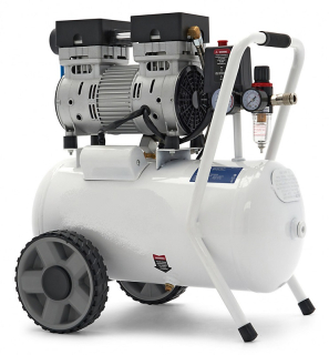Tichý bezolejový kompresor "SILENT" 24 l , 2-válcový , 8 bar , 750 W 53-60 dB(A)