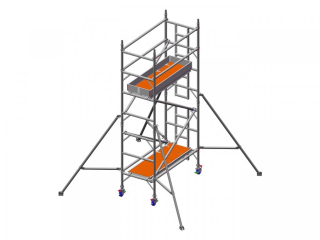 Profesionální hliníkové lešení o pracovní výšce 4,7 m, půdorys lešení 0,85 x 1,8 m Transform Tower