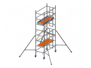 Profesionální hliníkové lešení o pracovní výšce 5,2 m, půdorys lešení 0,85 x 1,8 m Transform Tower