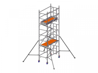 Profesionální hliníkové lešení o pracovní výšce 5,7 m, půdorys lešení 0,85 x 1,8 m Transform Tower