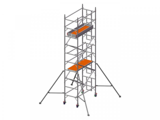 Profesionální hliníkové lešení o pracovní výšce 6,2 m, půdorys lešení 0,85 x 1,8 m Transform Tower