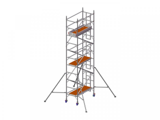 Profesionální hliníkové lešení o pracovní výšce 6,7 m, půdorys lešení 0,85 x 1,8 m Transform Tower