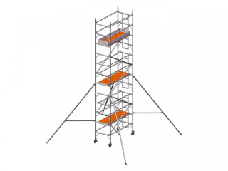 Profesionální hliníkové lešení o pracovní výšce 7,2 m, půdorys lešení 0,85 x 1,8 m Transform Tower