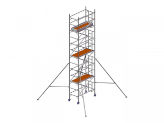 Profesionální hliníkové lešení o pracovní výšce 7,7 m, půdorys lešení 0,85 x 1,8 m Transform Tower