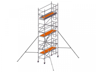 Profesionální hliníkové lešení o pracovní výšce 7,2 m, půdorys lešení 0,85 x 2,5 m Transform Tower