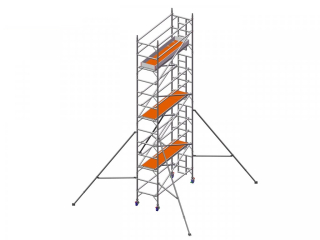 Profesionální hliníkové lešení o pracovní výšce 7,7 m, půdorys lešení 0,85 x 2,5 m Transform Tower